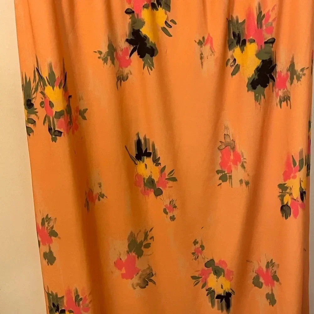 Steve Madden Matte Jersey Floral flattering one shoulder midi dress. Size XL - Picture 8 of 17
